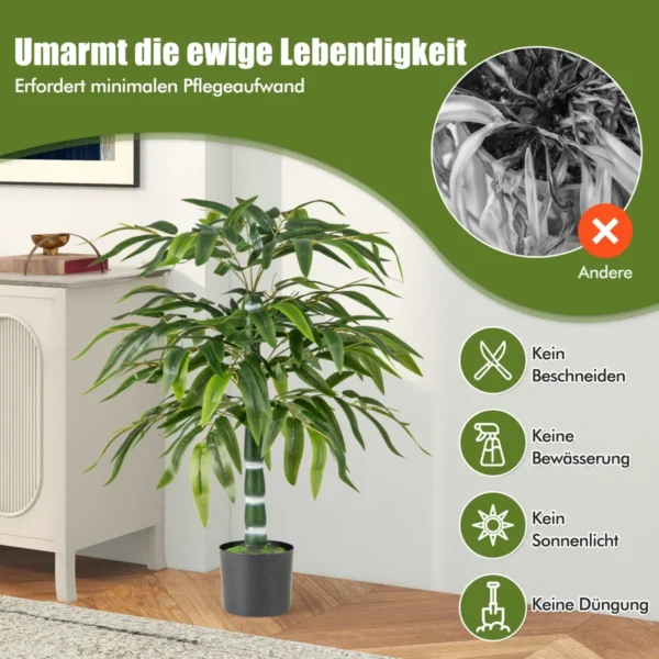 Rinkinys iš 2 dirbtinių bambukų 15x100cm., žalios spalvos