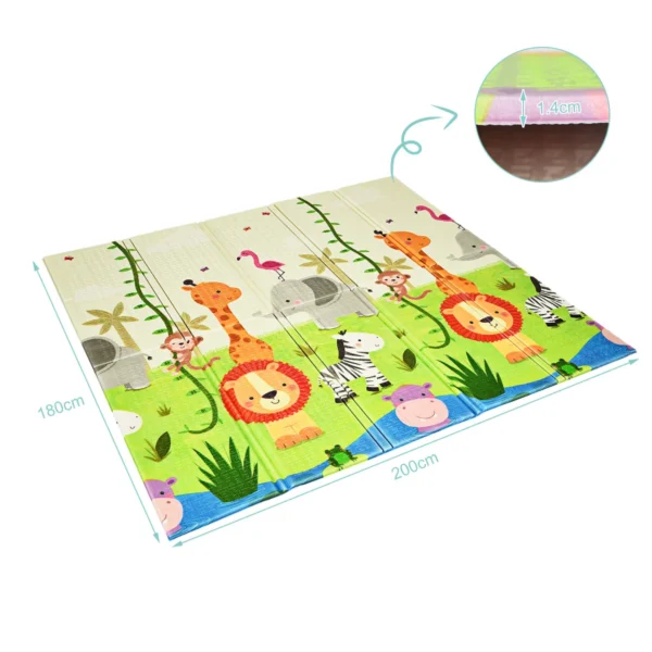 Žaidimų kilimėlis 200x180x1,4cm., įvairių spalvų