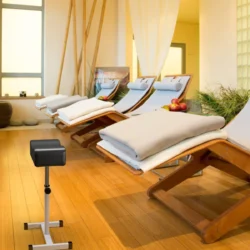 Pedikiūro kėdė 32x28x65cm., juodos/sidabrinės spalvos