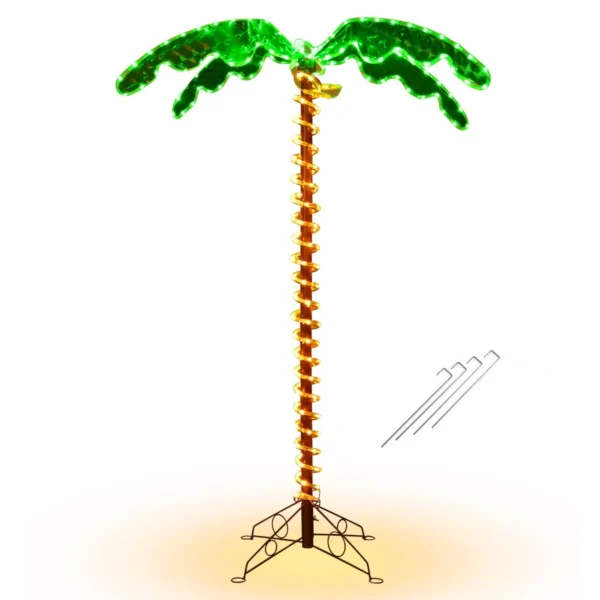 beleuchtete-palme-realistische-palme-11470.webp Led palmės formos medelis 118x80x154cm., žalios/rudos spalvos