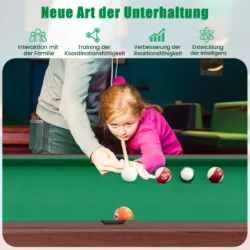 Biliardo stalas 122x61x76cm., rudos/žalios spalvos