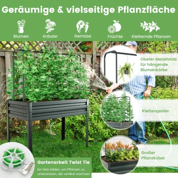 blumenkasten-pflanzkasten-12884_5_.webp Pakelta lysvė su šiltnamio dangčiu 115x60x150cm., pilkos spalvos