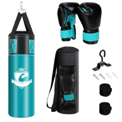 Bokso kriaušė vaikams 60x20x20cm., žalios/juodos spalvos