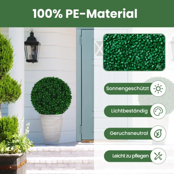 Rinkinys iš 2 buksmedžio rutulių 52x52cm., žalios spalvos