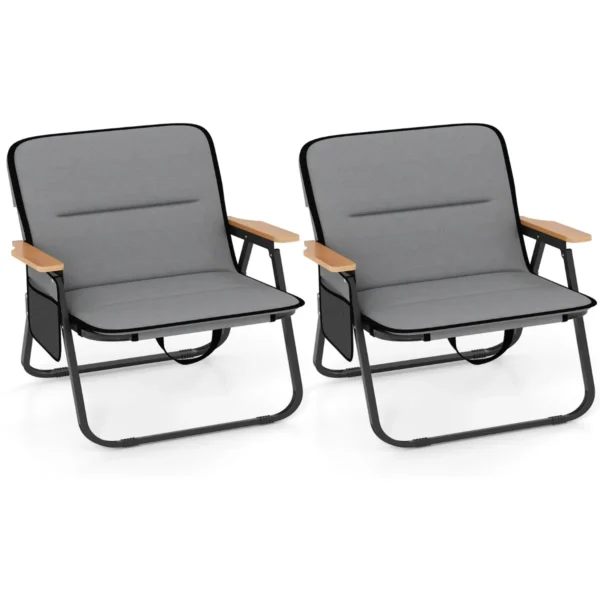 campingst_hle-13014_1_.webp Rinkinys iš 2 turistinių kėdžių 68x59x71cm., pilkos/juodos spalvos