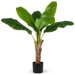 Rinkinys iš 2 dirbtinių palmių 15x107cm., žalios/juodos spalvos