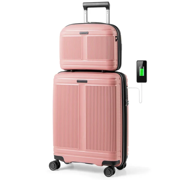 2 dalių bagažo rinkinys, mėlynos spalvos