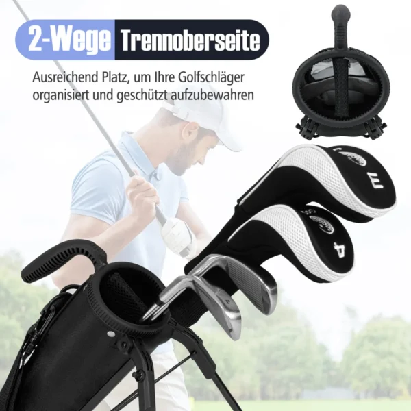 costwaygolfstandtaschegolfbagmit2erunterteilungregenhaubegolftascheleichtmitschultergurttaschestndergolfpencilbagtragbarfrherrendamengrau_1752054746071_image_5.webp