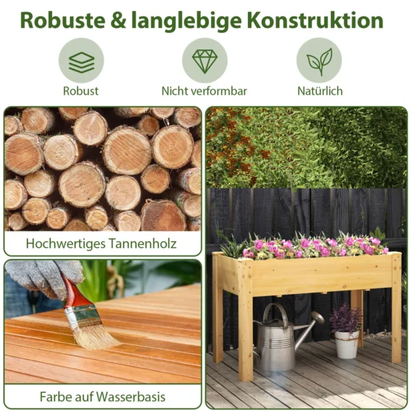 Pakelta lysvė 120x60x82cm., šviesiai rudos spalvos