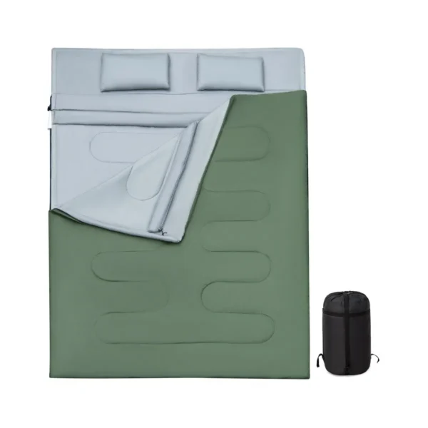 doppelschlafsack-op3650gn_8_.webp Dvigubas miegmaišis 220x150cm., žalios/pilkos spalvos