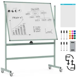 Magnetinė lenta 126x53,5x180cm., baltos/žalios spalvos