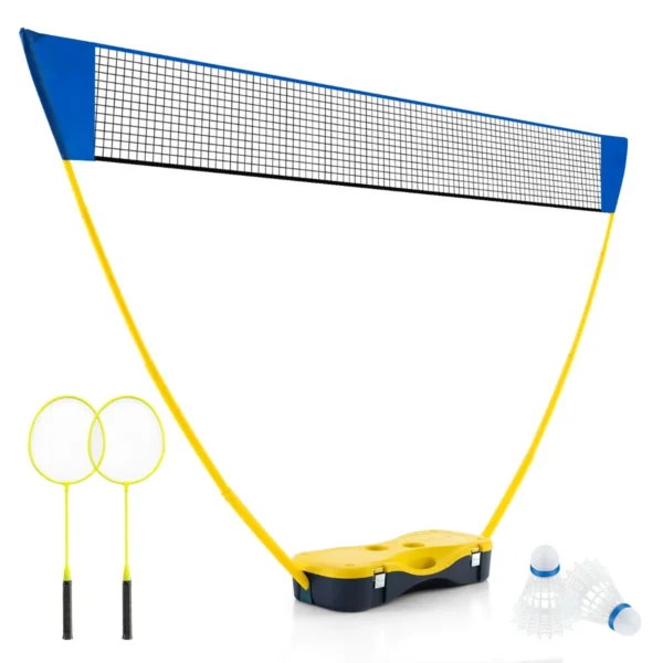 Badmintono tinklas 270x33,5x160cm., geltonos/mėlynos spalvos
