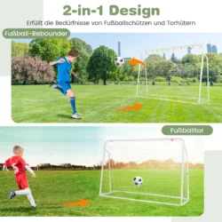 Futbolo vartai 187x60x122,5cm., baltos spalvos
