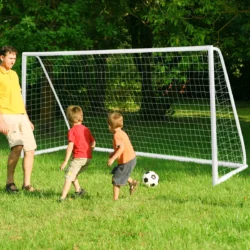Futbolo vartai 365x120x182cm., baltos spalvos