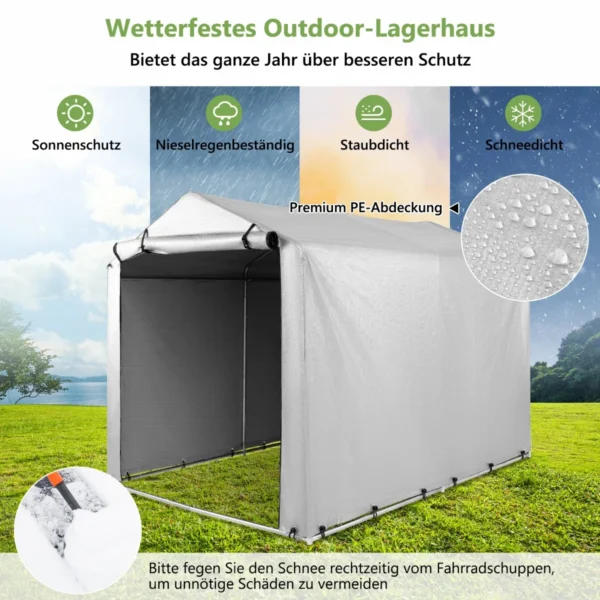 Garažas 160x218x164cm., pilkos spalvos