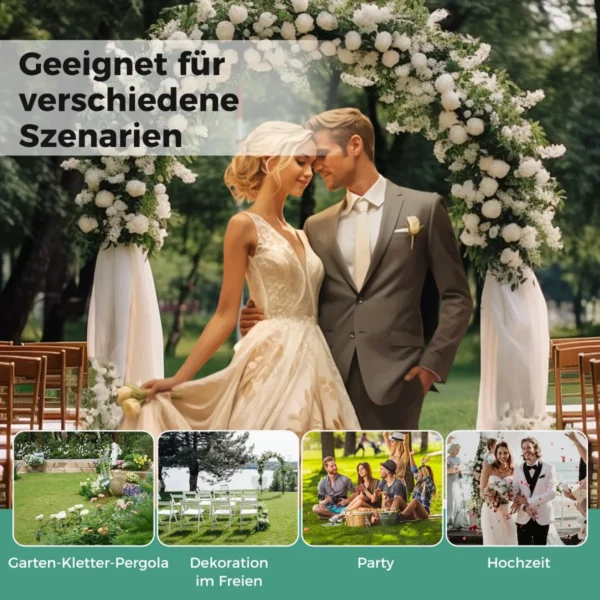 Gėlių arka 143x40x234cm., juodos spalvos