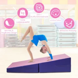 Gimnastikos kilimėlis 150x75x35cm., violetinės/rožinės spalvos