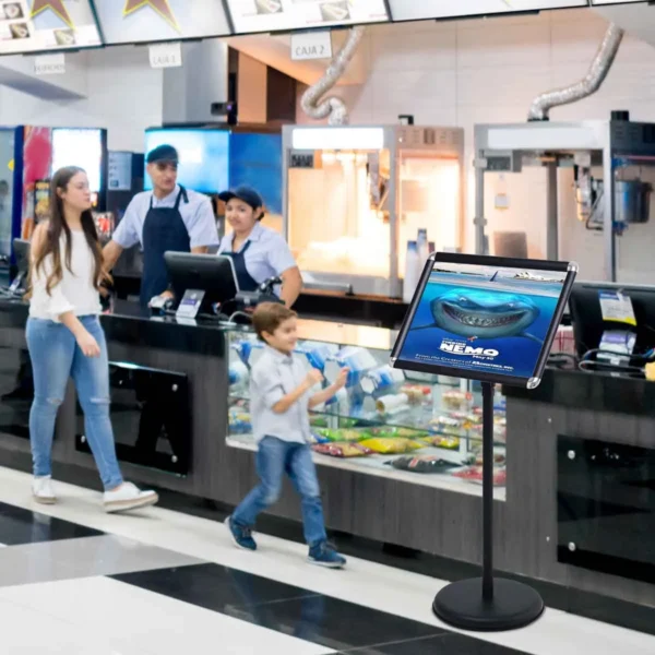 hw56669bk-2.webp Vienpusis informacinis stovas, juodos spalvos