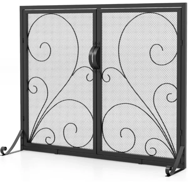 Židinio apsauga 96x35x78cm., juodos spalvos 