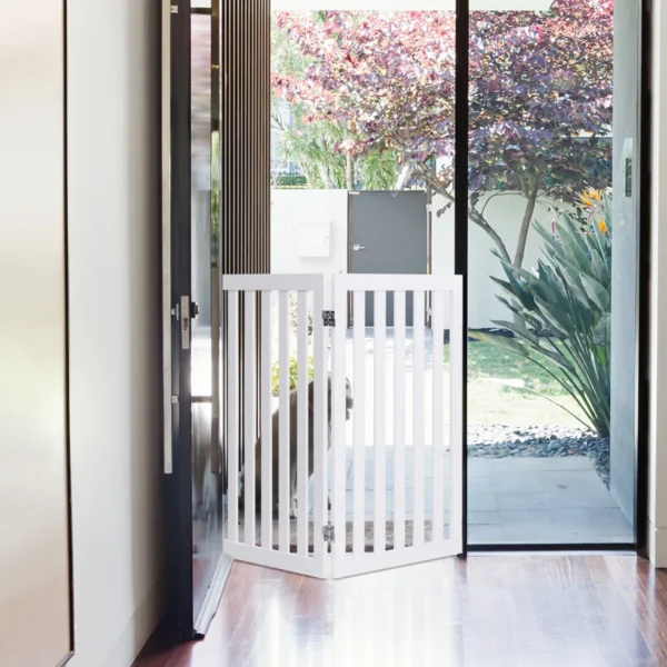 Šunų aptvaras 101x1,5x89cm., baltos spalvos