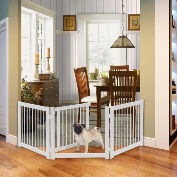 Šunų aptvaras 210x61cm., baltos spalvos