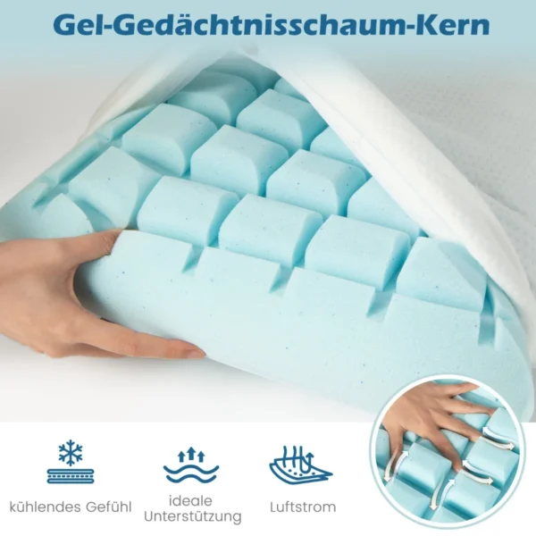 Rinkinys iš 2 pagalvių 60x40x13cm., baltos spalvos