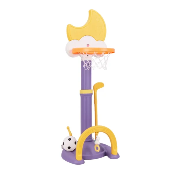 Vaikiškas krepšinio lankas su stovu 56x50x152cm., įvairių spalvų