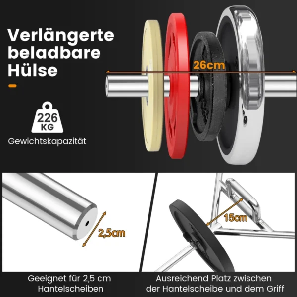 Štangos strypas 142x62x13cm., sidabrinės spalvos
