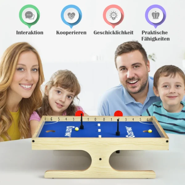 Futbolo stalas 45x33,5x14cm., šviesiai rudos/mėlynos spalvos