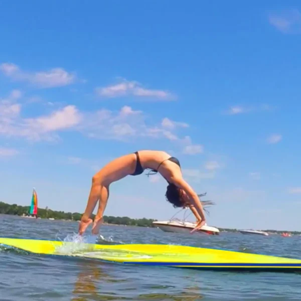 Paplūdimio čiužinys 270x180x3,5cm., geltonos spalvos