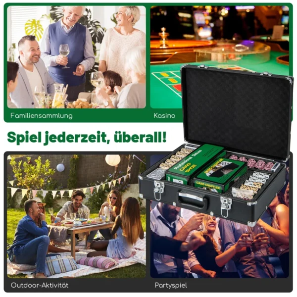 Pokerio rinkinys 49x36x14,5cm., įvairių spalvų