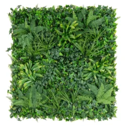 Rinkinys iš 4 dirbtinių gyvatvorių 50x50cm., žalios spalvos