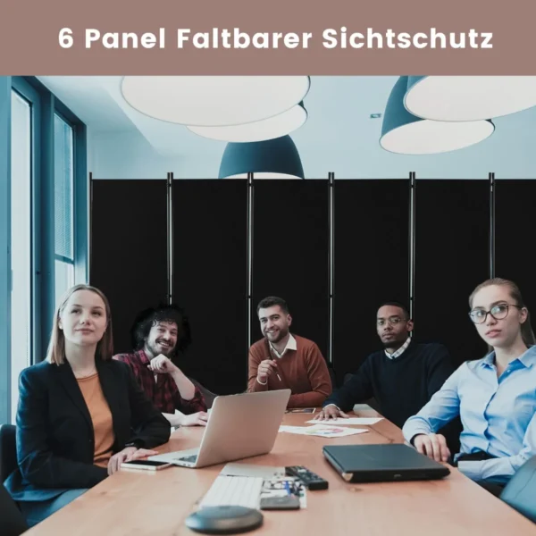 raumteiler-sichtschutz-jv10725bk_3_.webp Širma 334,5x30x172cm., juodos spalvos