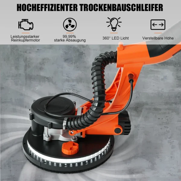 Sienų ir lubų šlifuoklis 25x175cm., juodos/oranžinės spalvos