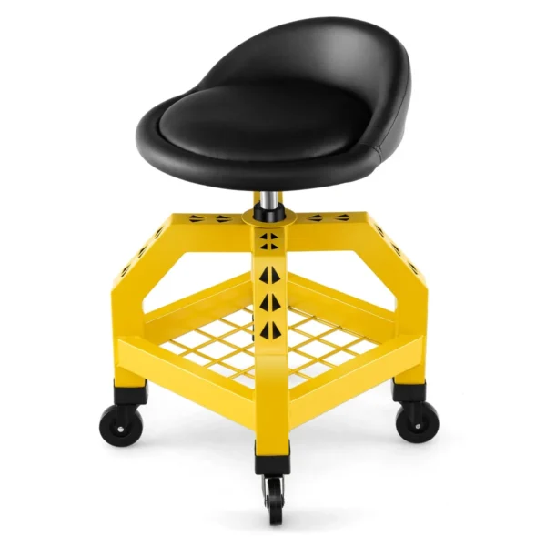 Dirbtuvių kėdė 44x42x80cm., geltonos/juodos spalvos