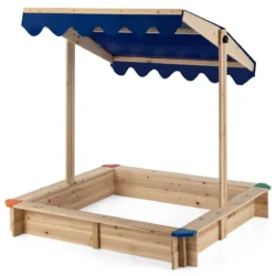 Smėlio dėžė 121x121x120cm., šviesiai rudos spalvos