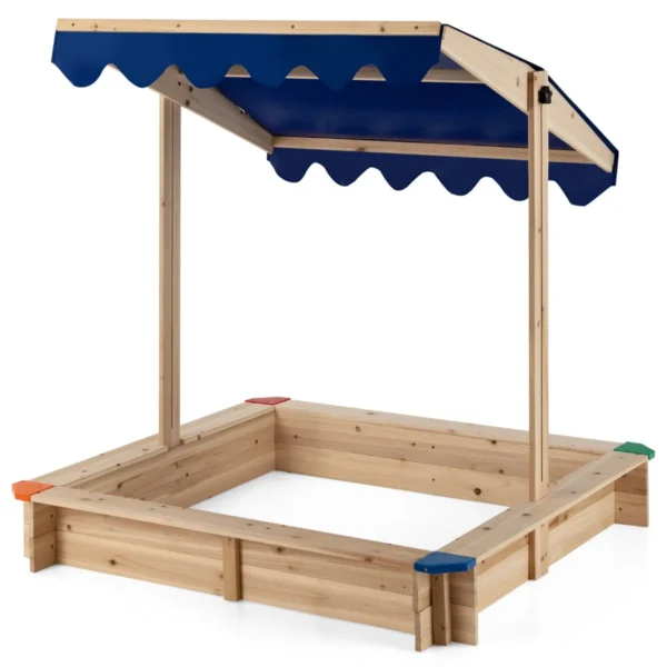 Smėlio dėžė 121x121x120cm., šviesiai rudos spalvos