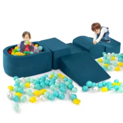 Rinkinys iš 5 statybinių kaladėlių, mėlynos spalvos