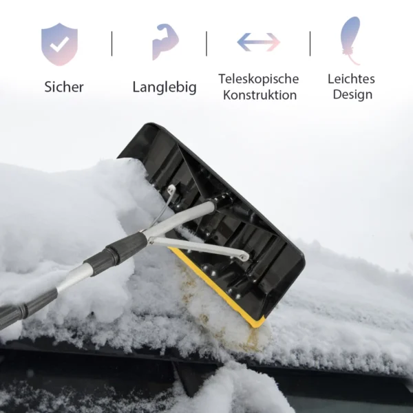 Automobilių sniego šepetys 40x15x610cm., sidabrinės/juodos spalvos