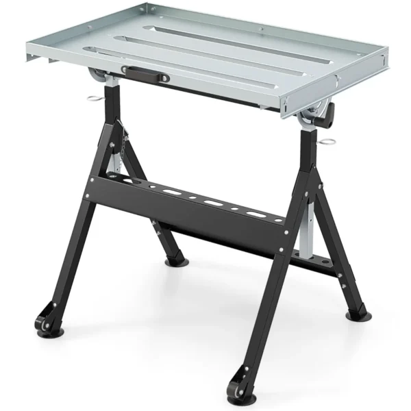 Suvirinimo stalas 78x55x95cm., juodos/sidabrinės spalvos