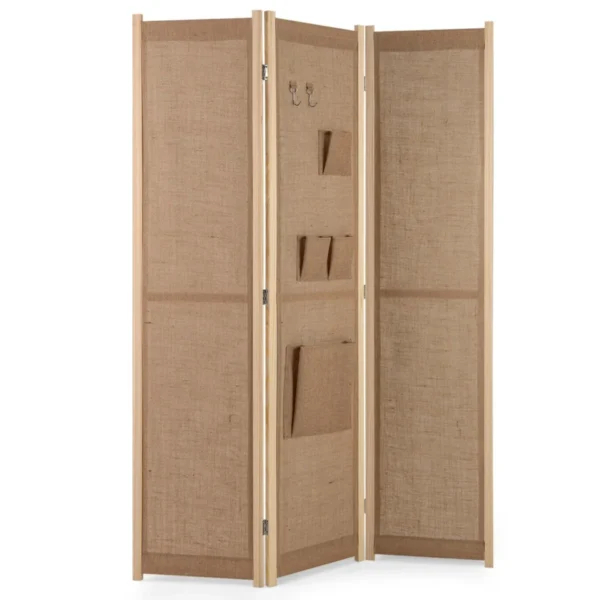 Širma 170x2x121cm., šviesiai rudos/smėlio spalvos