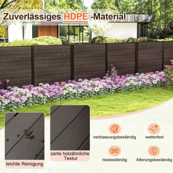 2 dalių sodo tvora 120x115cm., rudos spalvos