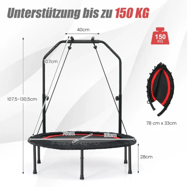 Fitneso batutas 101x130,5cm., juodos/raudonos spalvos
