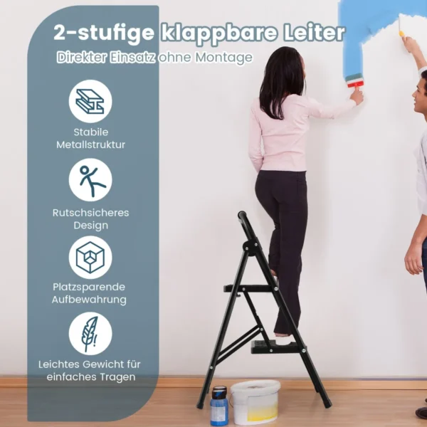 Kopėčios 47x39x71cm., juodos spalvos