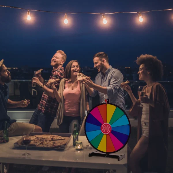 Laimės ratas su stovu 48x55cm., įvairių spalvų