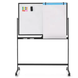 Magnetinė lenta 56x128x173cm., baltos/juodos spalvos