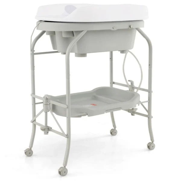 Vystymo stalas 86x54x104,5cm., šviesiai pilkos spalvos