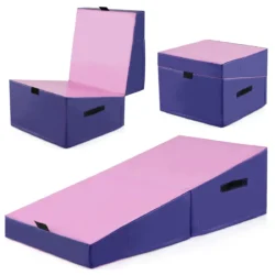 Gimnastikos kilimėlis 120x60x35cm., violetinės/rožinės spalvos