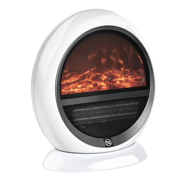 Elektrinis židinys Homcom 30,5x18x35cm., baltos spalvos