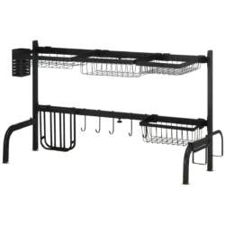 Indų džiovykla Homcom 93x30x52cm., juodos spalvos